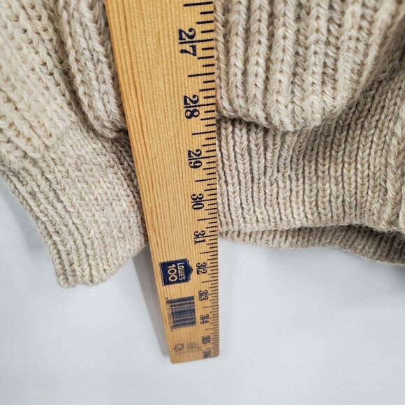 Niffi Ecoose British Wool Knit Cardigan Harris Tweed Patches Men Size Large NWT - Picture 13 of 16